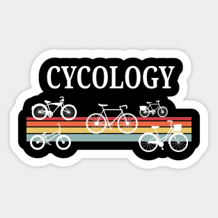 Cycology Funny Psychology Cyclist Bike pun Sticker